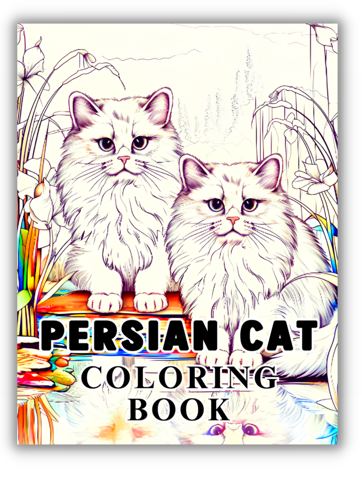 Persian Cat Coloring Pages - Cat Creations Press